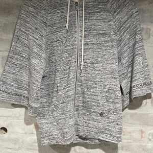 Obey Propaganda Gray Women's Zip Up Sweater With Hood Size Small